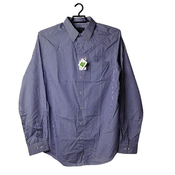 KS Signature Men's Long Sleeves Plaid Shirt Button Up Size‎ 17 Tall New - Picture 12 of 12